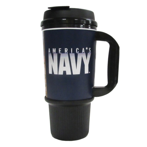 SALE! US Navy 24oz Plastic Traveler Mug - Picture 1 of 4